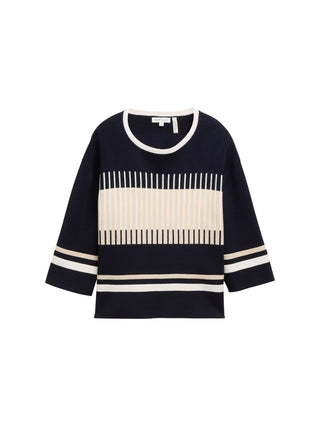 Strickpullover mit Streifenmuster