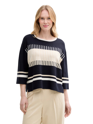 Strickpullover mit Streifenmuster