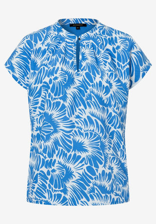 Blusenshirt  blau/weiß  Frühjahrs-Kollektion