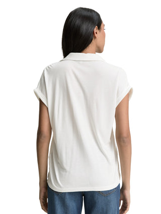 T-Shirt in Polo-Optik