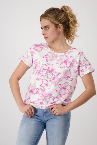 T-Shirt, bubblegum gemustert