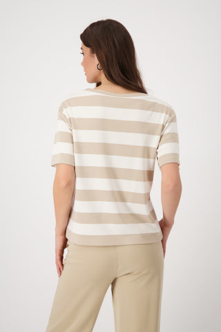 T-Shirt, camel ringel