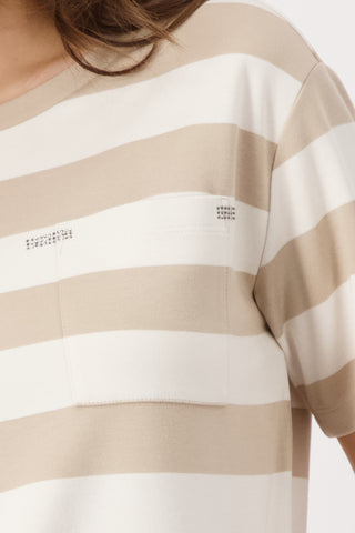 T-Shirt, camel ringel