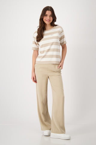 T-Shirt, camel ringel