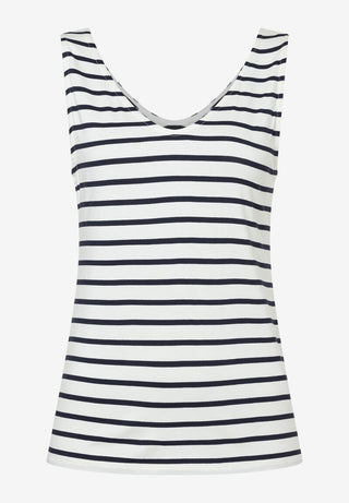 V-Neck Top  ecru/marine  Frühjahrs-Kollektion