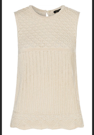 Strick-Top  beige  Sommer-Kollektion