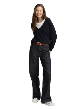 Strickpullover mit V-Ausschnitt