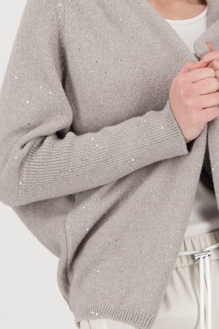 Strickjacke, greige