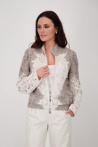 Strickjacke, greige