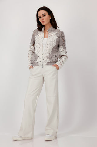 Strickjacke, greige