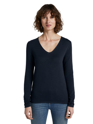 Pullover mit V-Ausschnitt