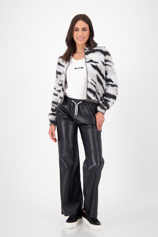 Strickjacke, ash grey gemustert