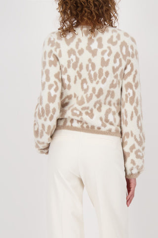 Strickjacke, truffle gemustert