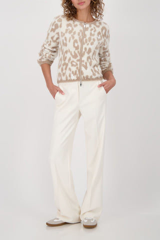 Strickjacke, truffle gemustert