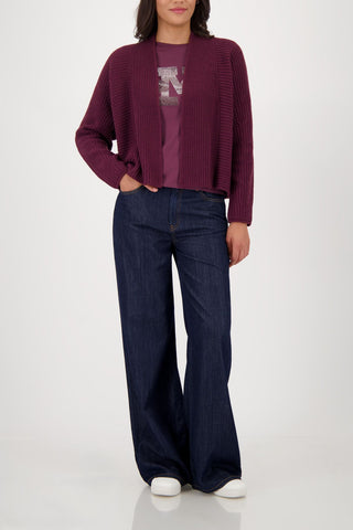 Strickjacke, bordeaux