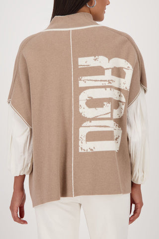 Strickjacke, cashmere gemustert