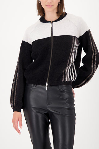 Strickjacke, schwarz