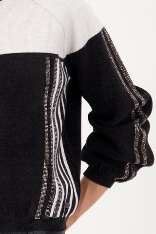 Strickjacke, schwarz