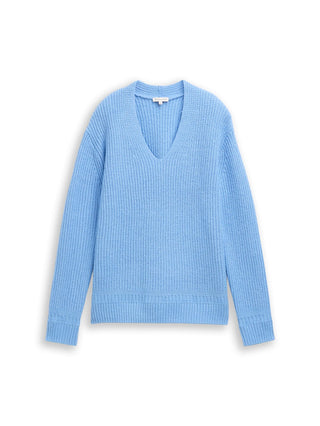 Strickpullover mit V-Ausschnitt