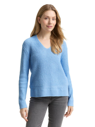 Strickpullover mit V-Ausschnitt
