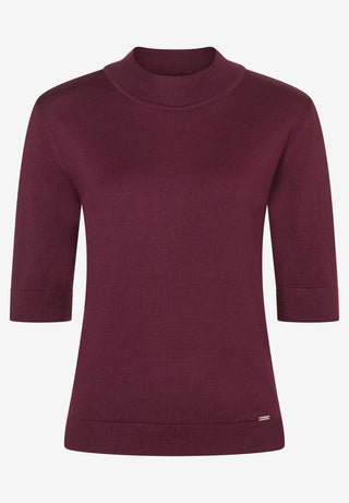 Turtleneck-Pullover mit kurzen Ärmeln