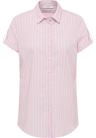 Bluse Leinwandgewebe Kurzarm