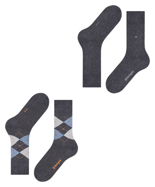 Burlington Everyday Argyle Mix 2-Pack Herren