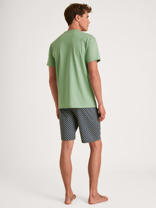 HERREN Pyjama kurz, iris green