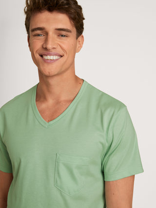 HERREN Pyjama kurz, iris green