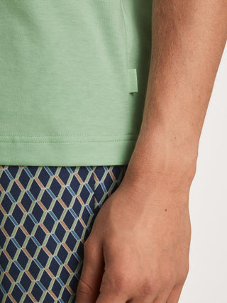 HERREN Pyjama kurz, iris green