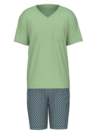 HERREN Pyjama kurz, iris green
