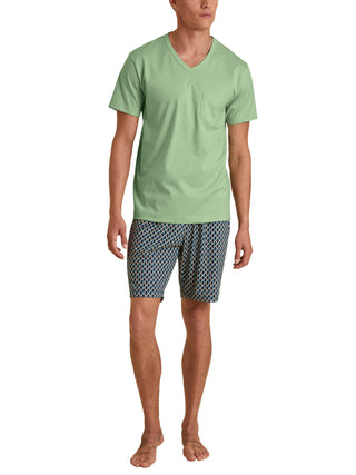 HERREN Pyjama kurz, iris green