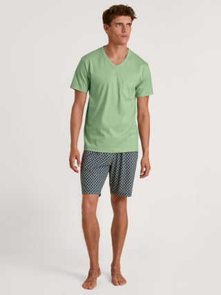 HERREN Pyjama kurz, iris green