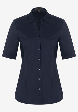 Baumwoll/Stretch Bluse  marine