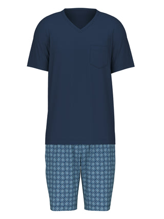 HERREN Pyjama kurz, insignia blue