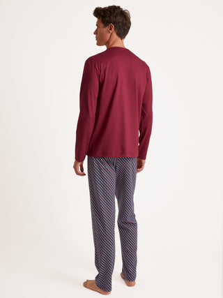 HERREN Pyjama, mars red