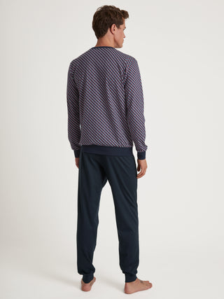 HERREN Pyjama mit Bündchen, mars red