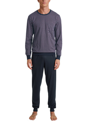 HERREN Pyjama mit Bündchen, mars red