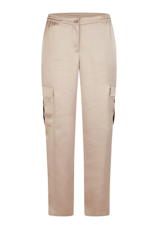 Cargohose aus Stretch-Satin
