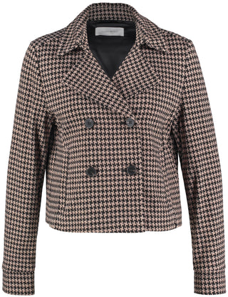 Kurze Blazerjacke mit Reverskragen