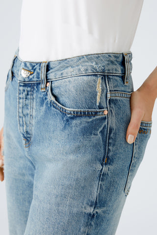 Jeans THE GIRLFRIEND Straight Fit, cropped