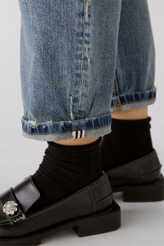 Jeans THE GIRLFRIEND Straight Fit, cropped
