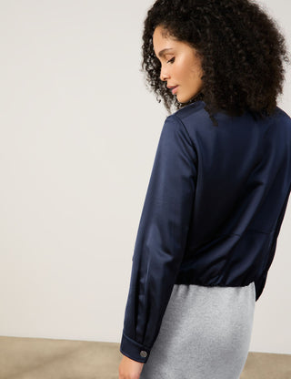 Satinierter Blouson