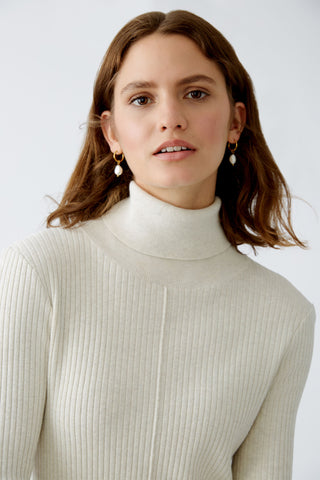 Rollkragenpullover mit Seide und Kaschmir