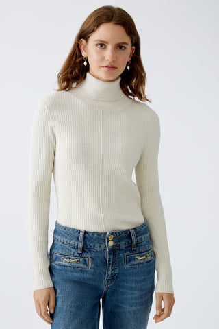 Rollkragenpullover mit Seide und Kaschmir