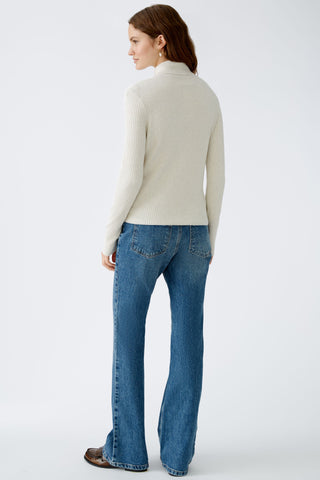 Rollkragenpullover mit Seide und Kaschmir