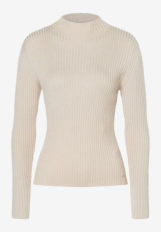 Rippstrick-Pullover  beige  Herbst-Kollektion