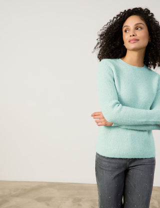 Edel glitzernder Pullover mit Wollanteil