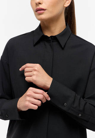 Bluse Wollmischgewebe Langarm
