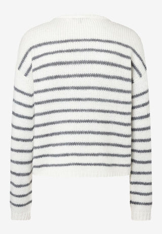 Streifen-Pullover mit Ziersteinen  Herbst-Kollektion